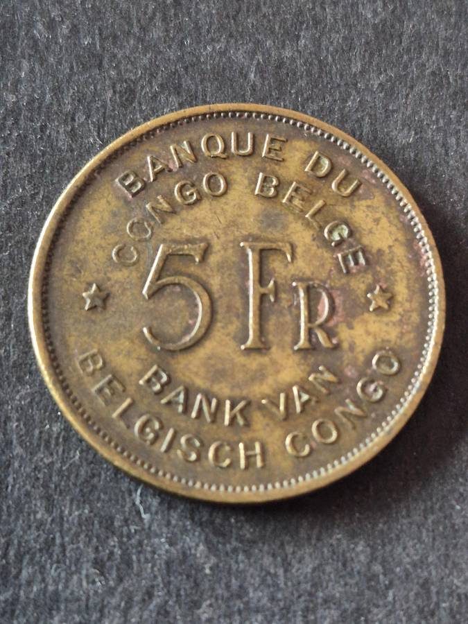 Belgium Congo 5 Francs 1947