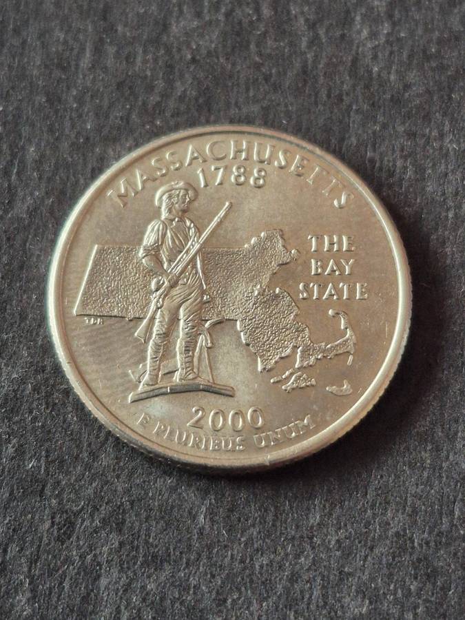 USA 1/4 Dollar 2000D Massachusetts 'The Bay State' UNC