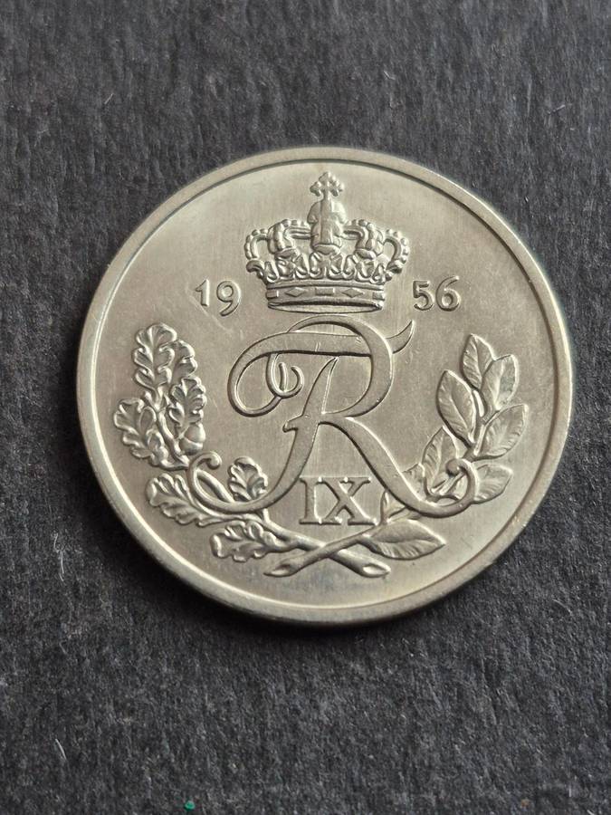 Denmark 25 Ore 1956 UNC