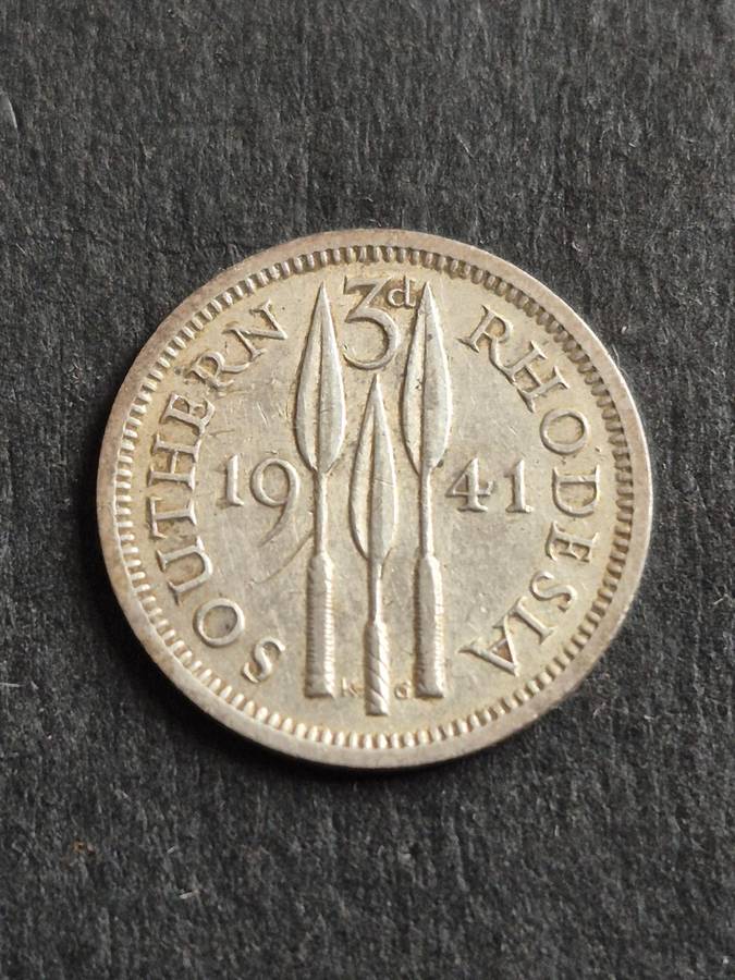 Southern Rhodesia Threepence 1941 Silver