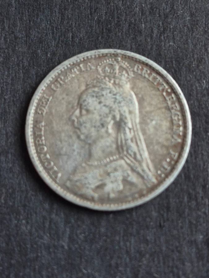 UK Sixpence 1890 Silver