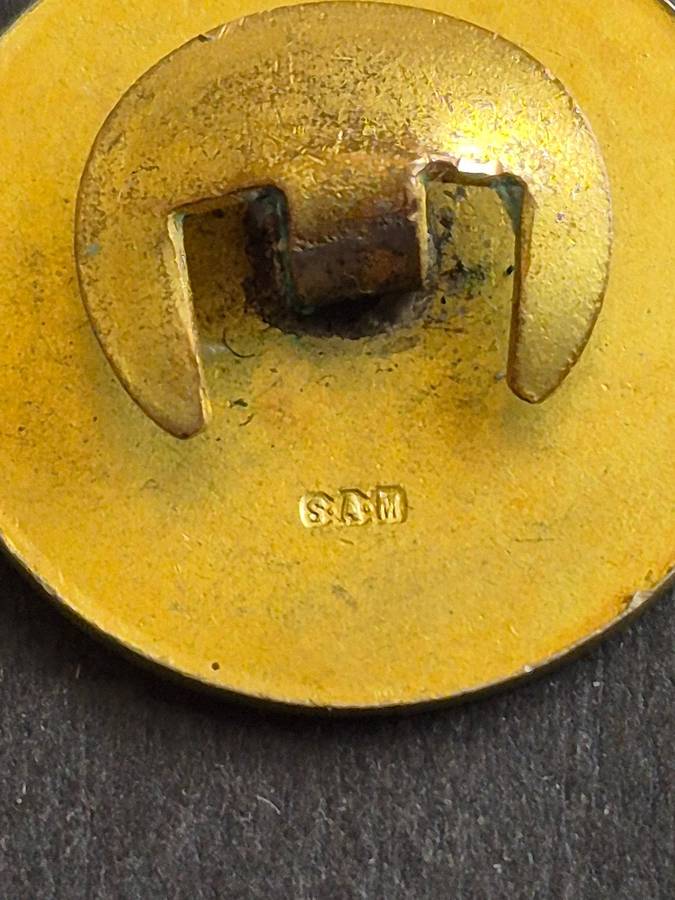 Vintage Enamel Milnerton Turf Club Badge 1944-1945 no. 28 maker S.A.M.