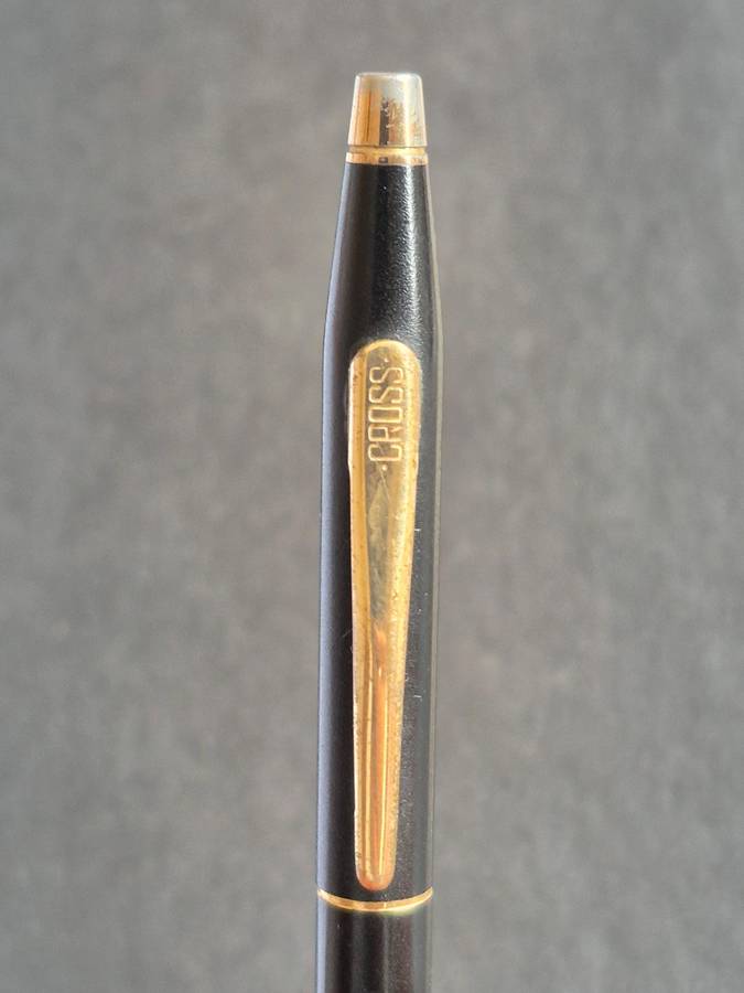 Vintage Cross Matte Black Ballpoint Pen needs refill