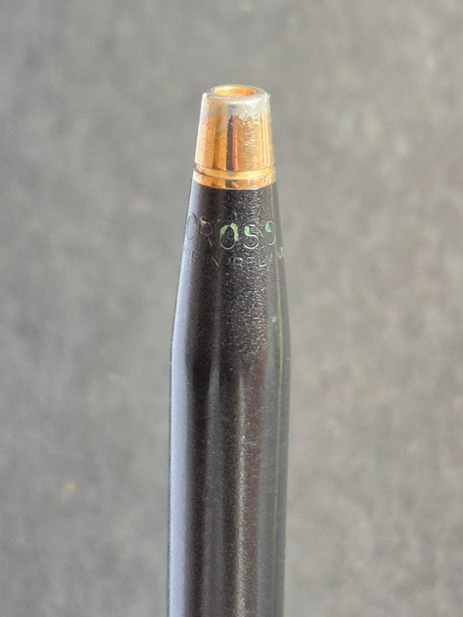 Vintage Cross Matte Black Ballpoint Pen needs refill