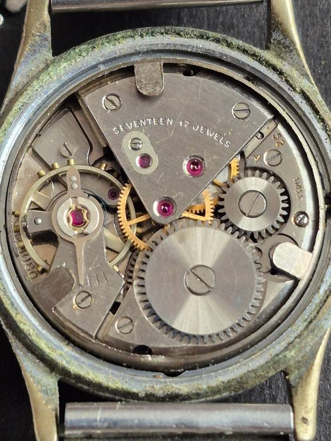 Vintage Rotary 15 Jewels Incablock Mechanical Wrist Watch (untested) balance wheel spins