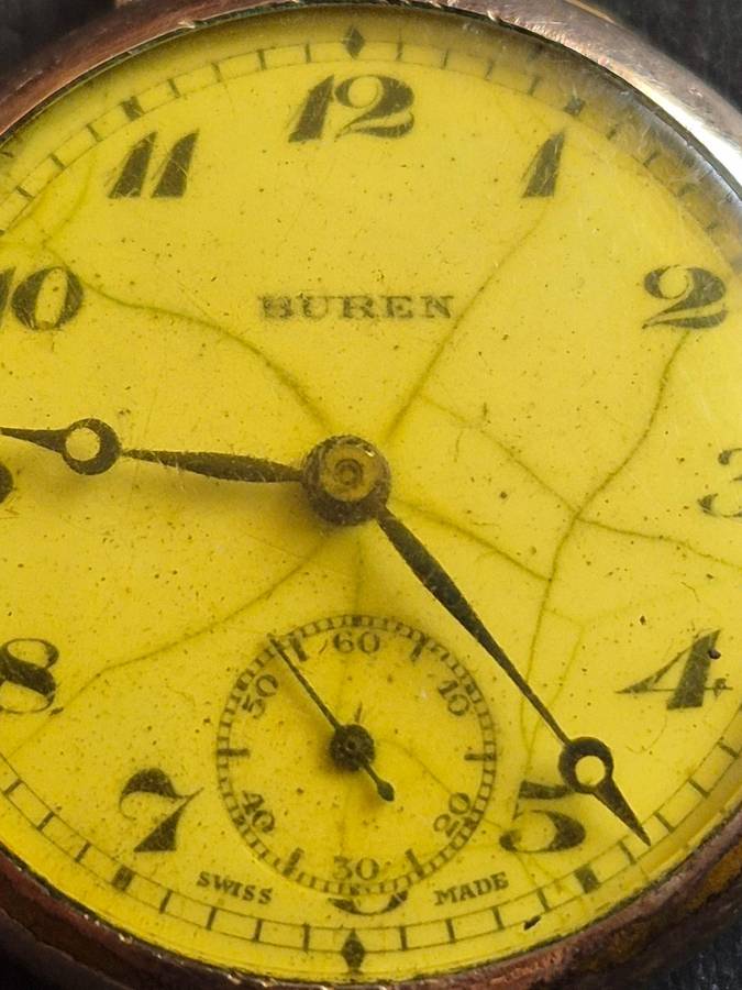 Vintage Buren Rolled Gold Mechanical Wrist Watch (not working)