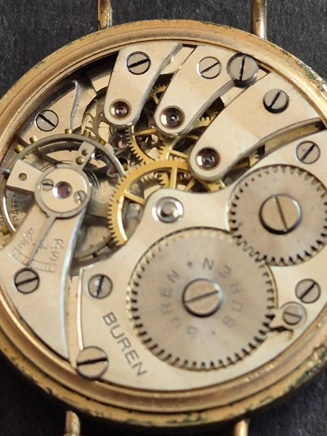 Vintage Buren Rolled Gold Mechanical Wrist Watch (not working)