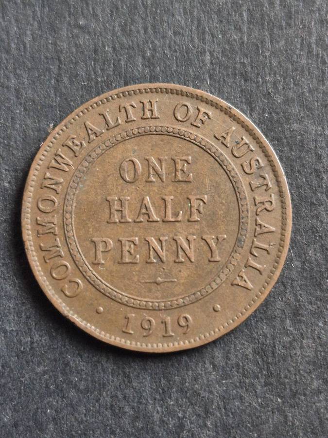 Commonwealth of Australia One Half Penny 1919
