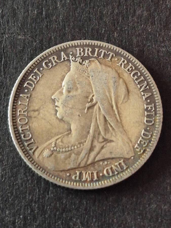 UK One Shilling Queen Victoria 1900 Silver