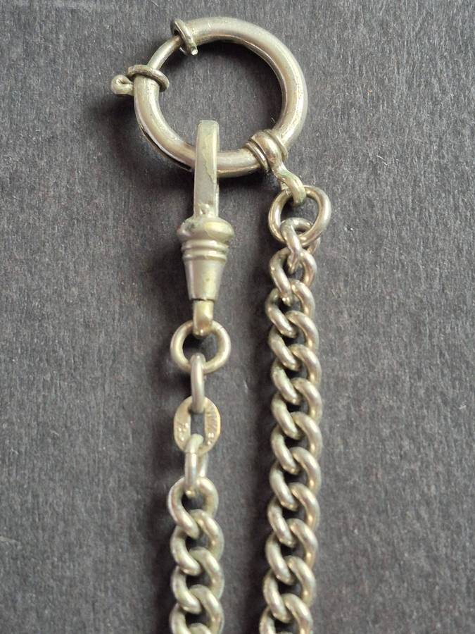 Vintage Fob Chain Silver Plated 290mm