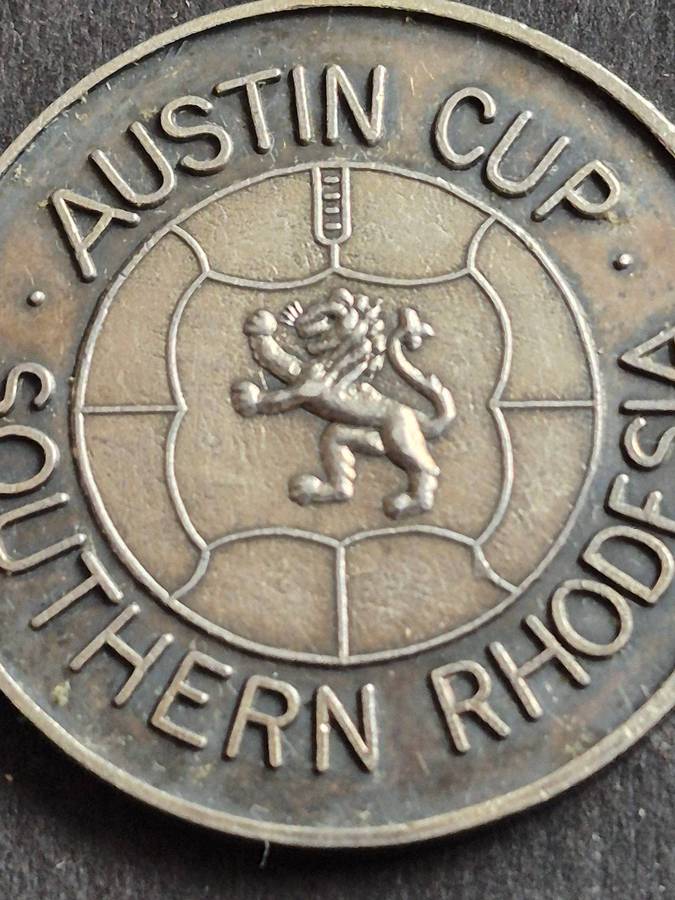 Austin Cup Southern Rhodesia Sterling Silver Medallion 13g - AA Freeman 1954