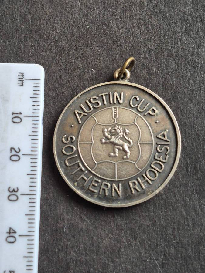 Austin Cup Southern Rhodesia Sterling Silver Medallion 13g - AA Freeman 1954
