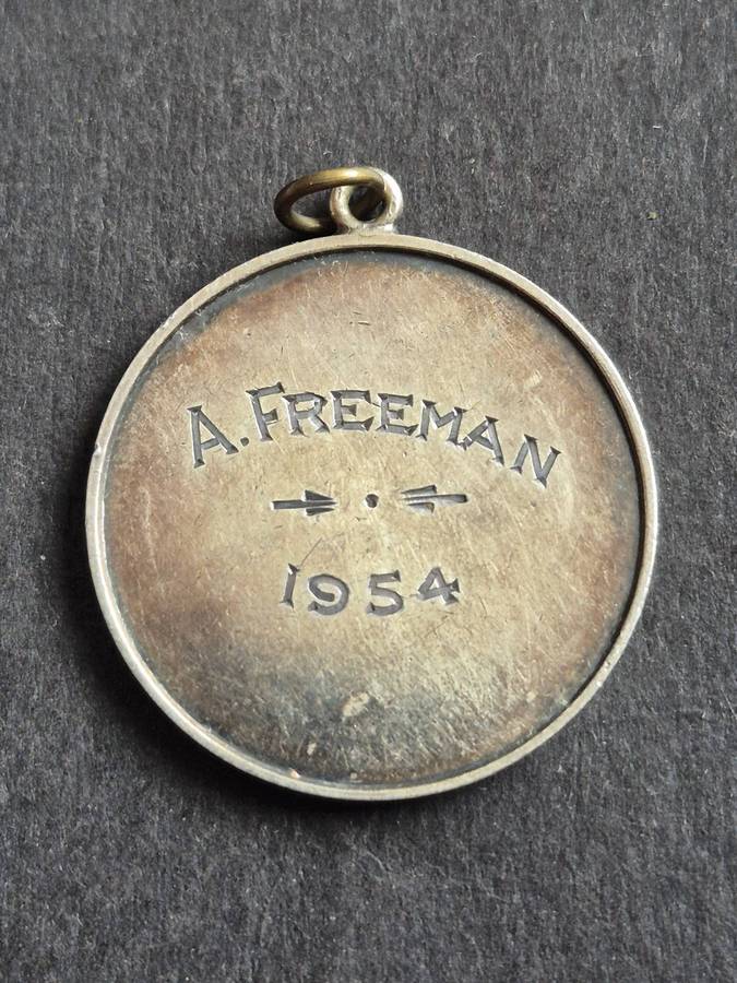 Austin Cup Southern Rhodesia Sterling Silver Medallion 13g - AA Freeman 1954
