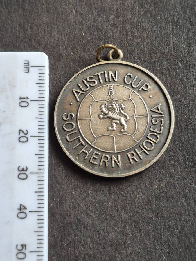 Austin Cup Southern Rhodesia Sterling Silver Medallion 13g - AA Freeman 1954