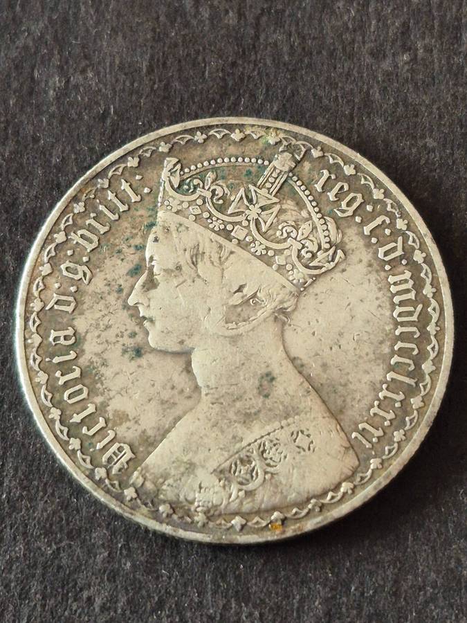 Great Britain's Gothic Florin 1876 Silver - scarce date