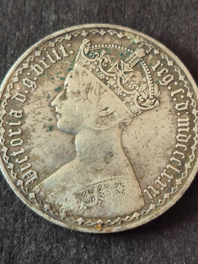 Great Britain's Gothic Florin 1876 Silver - scarce date
