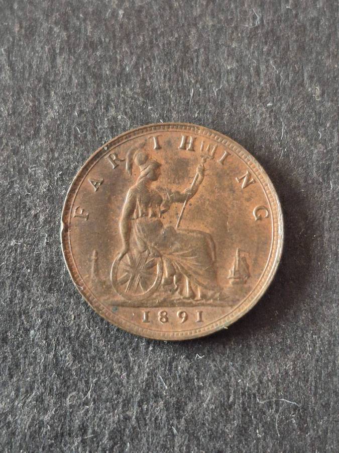 Queen Victoria Farthing 1891 - nice condition