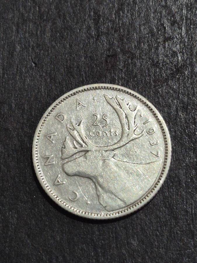Canada 25 Cents 1937 Silver