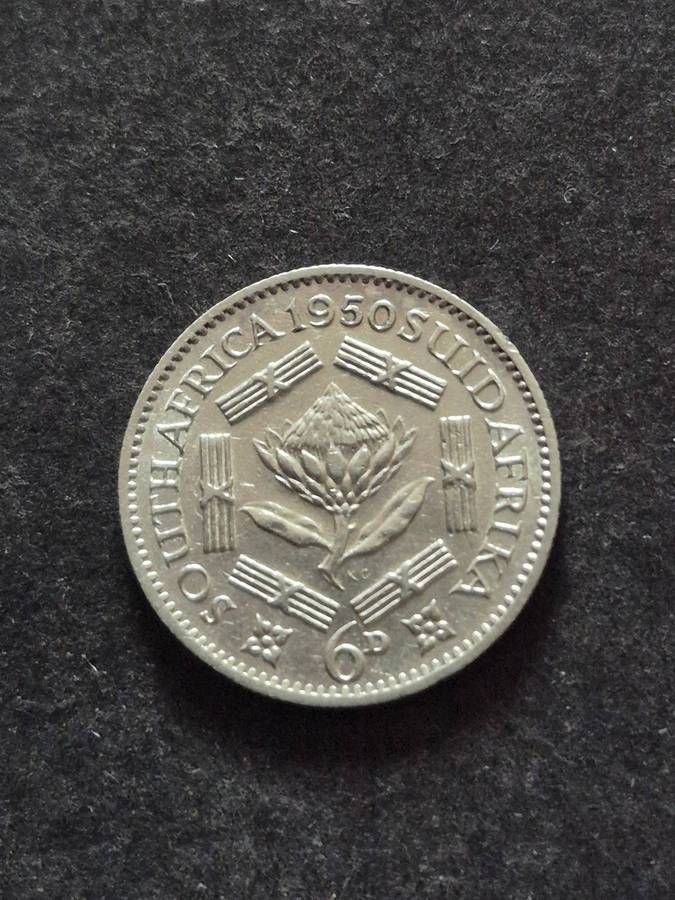 Union Sixpence 1950