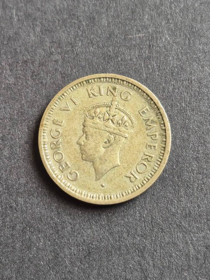 India 1/4 Rupee 1945 Silver