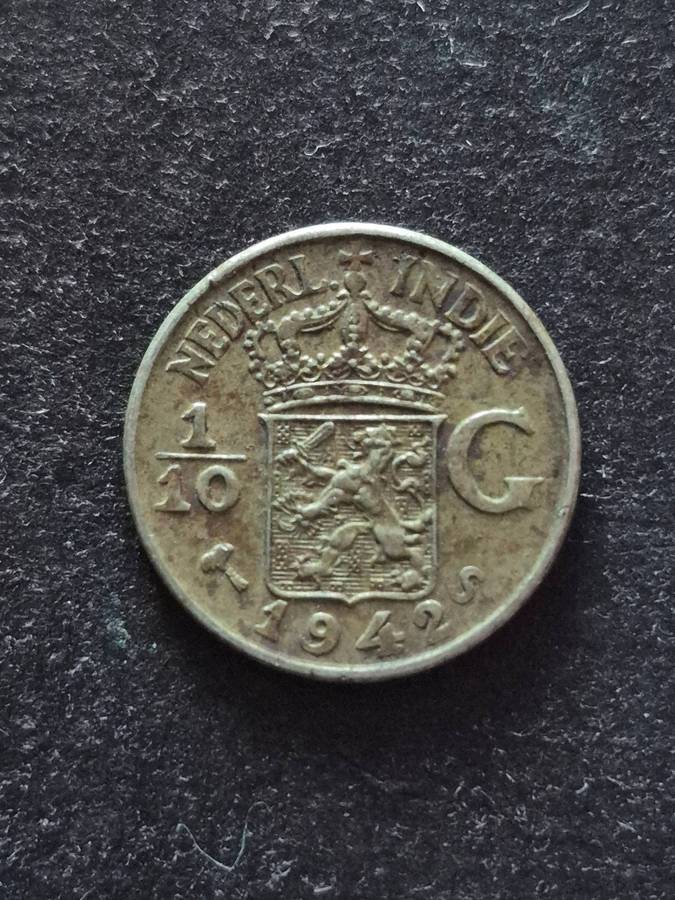 Nederlands Indie 1/10 Gulden 1942 Silver
