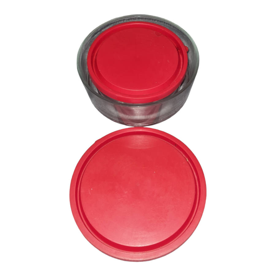 Glass containers with lid