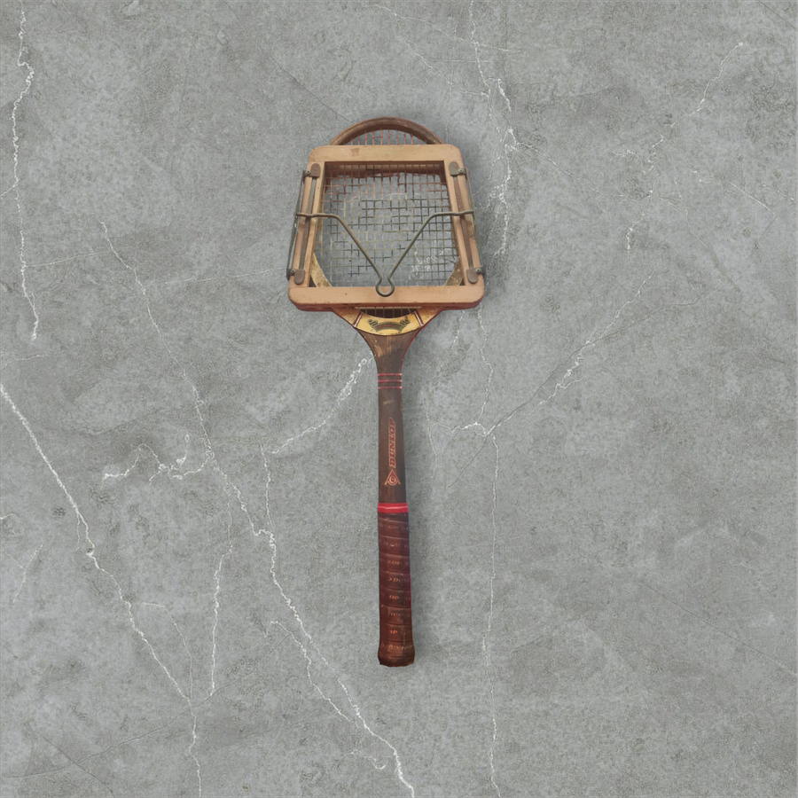 Retro Slazenger squash racquet with Dunlop wooden head guard