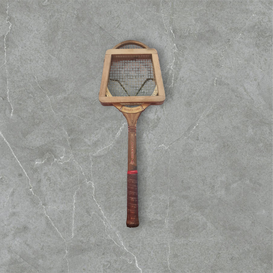 Retro Slazenger squash racquet with Dunlop wooden head guard