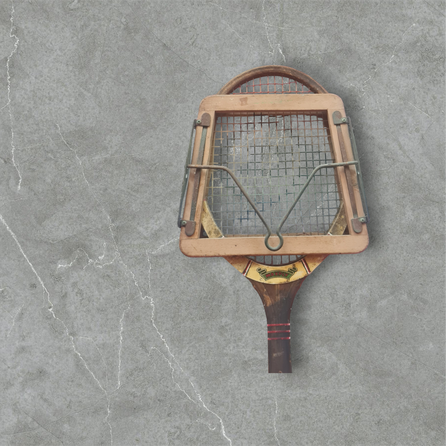 Retro Slazenger squash racquet with Dunlop wooden head guard