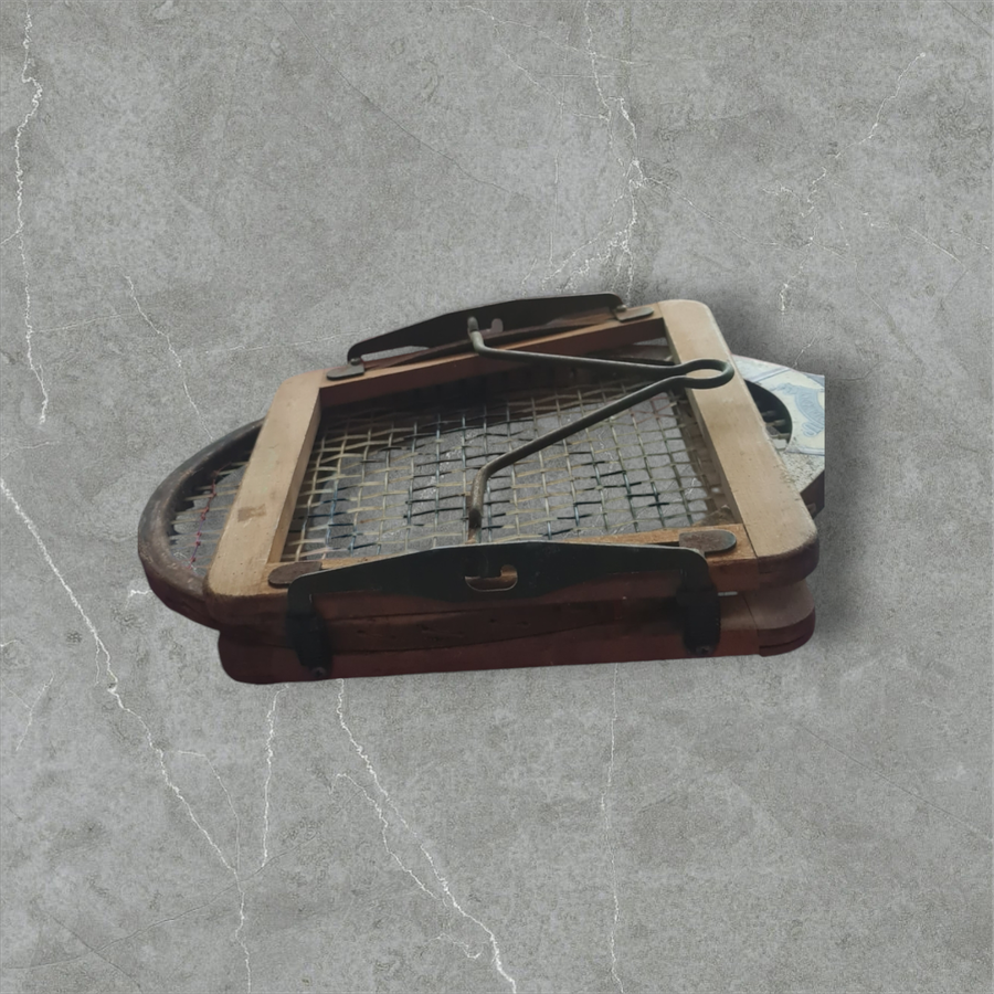 Retro Slazenger squash racquet with Dunlop wooden head guard