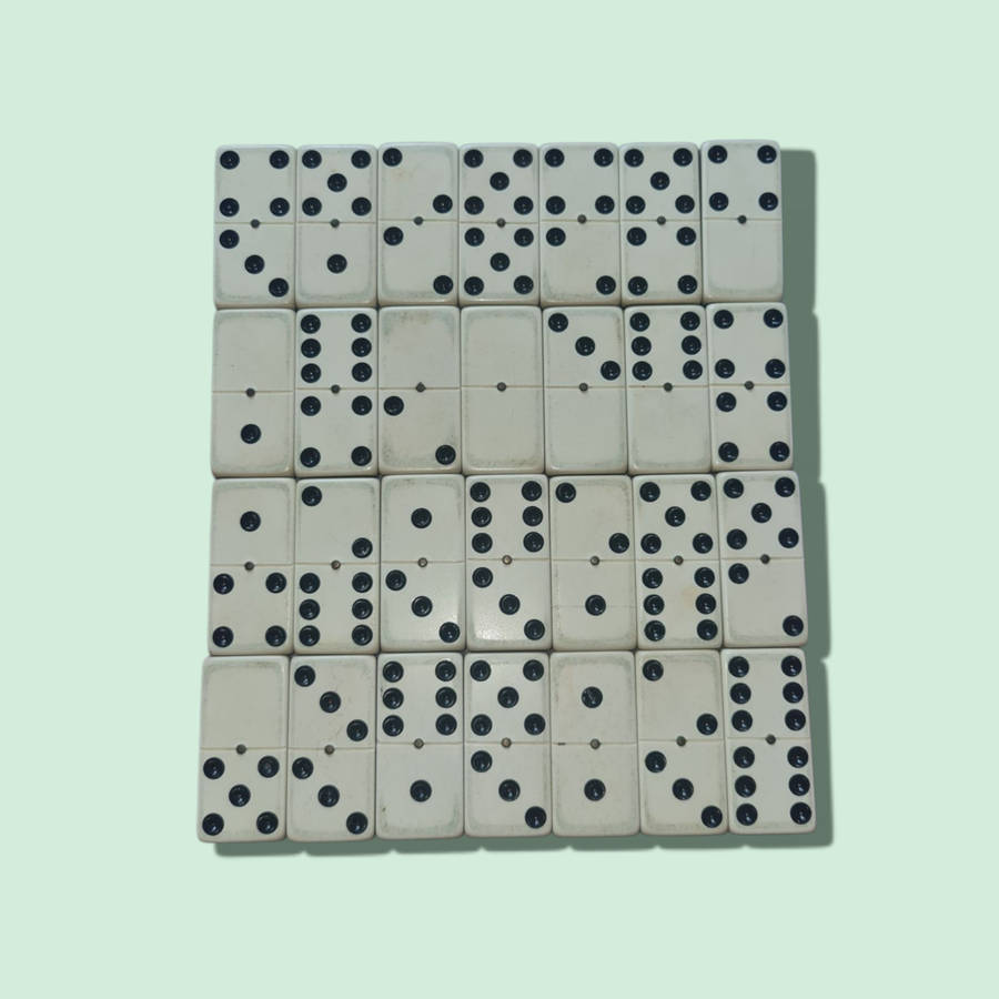 Set Of 28 Antique Dominos Game