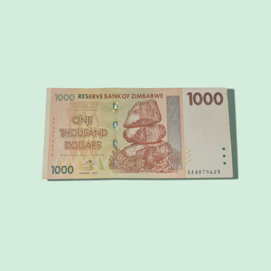 ZIMBABWE 1000 DOLLARS 2007