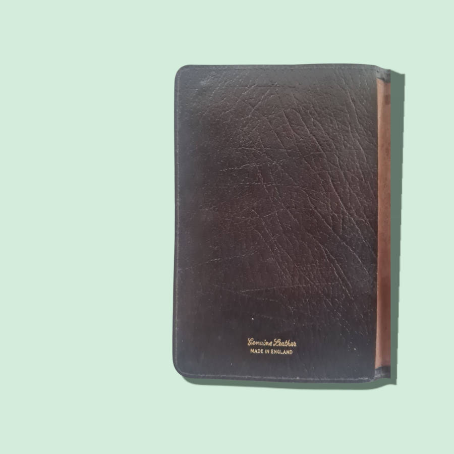 VINTAGE GENUINE LEATHER BRITISH PASSPORT HOLDER