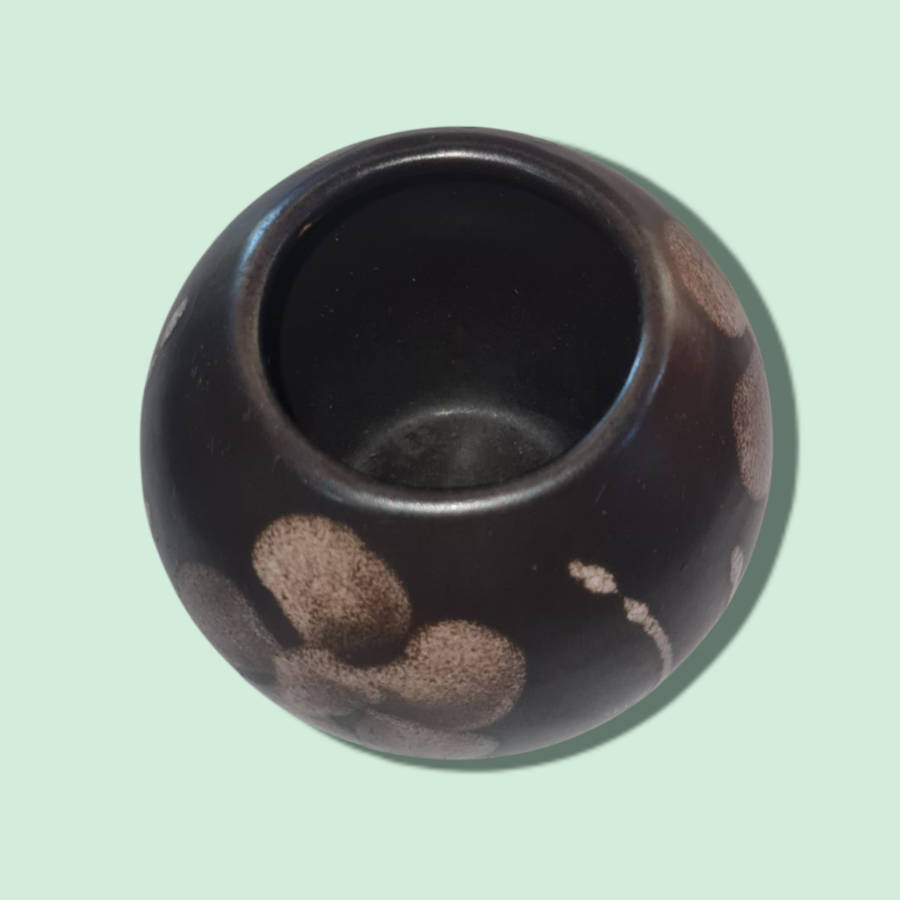 Brown Round Bud Vase