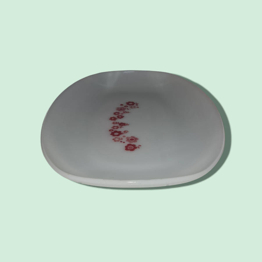 Vintage Rigopal Platter Dish Flower Power Pyrex 1970s Milkglass  