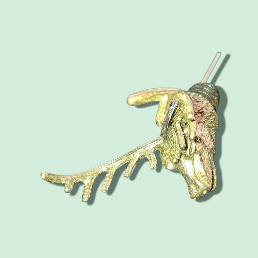 Gorgeous Vintage Elegant Collectible Silver Plated DEER/STAG/BUCK Figural Wine Aerator/Pourer