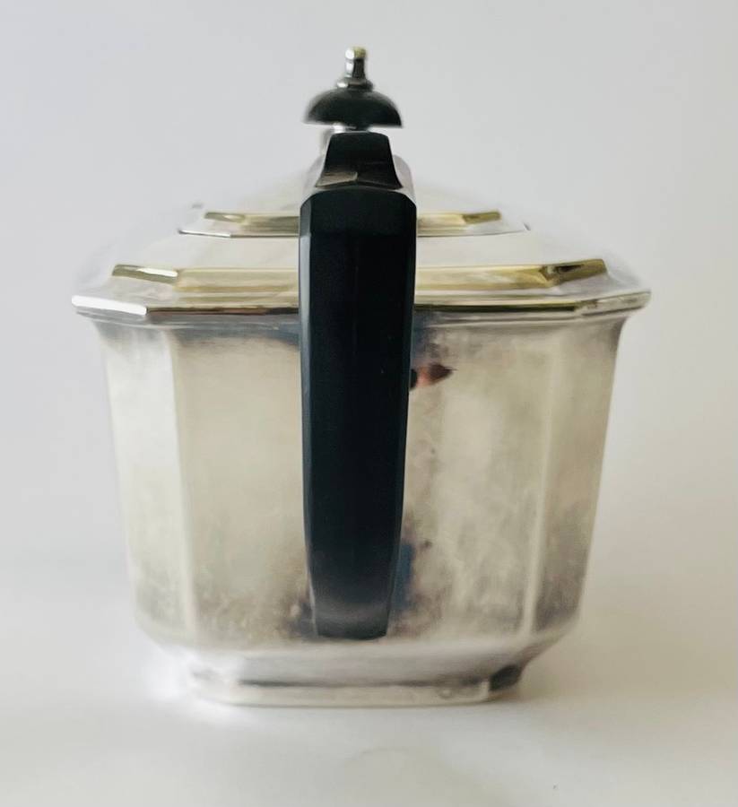 Art Deco silver plated tea pot