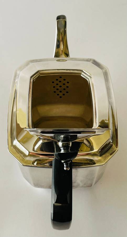 Art Deco silver plated tea pot