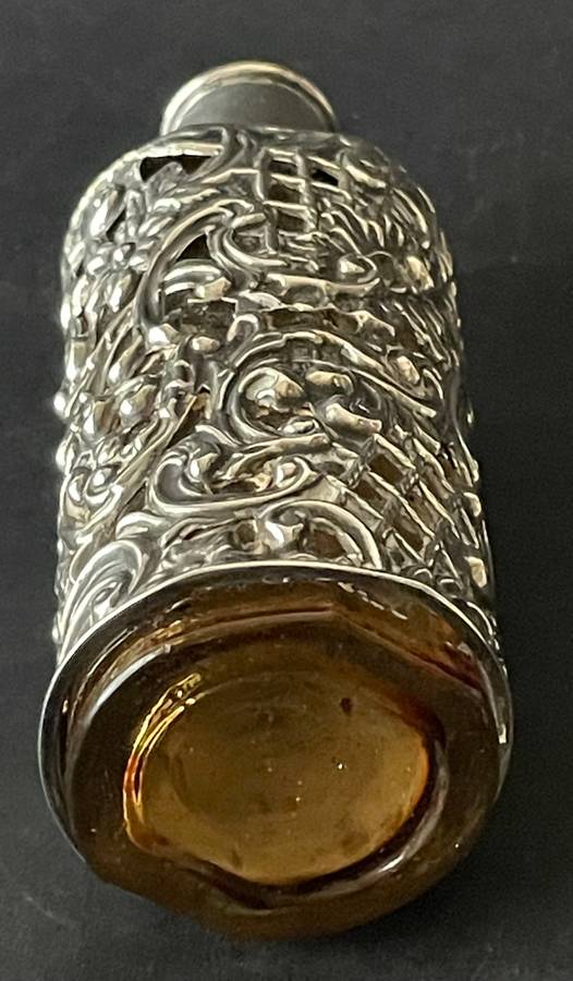 Victorian era sterling silver perfume and scent bottle