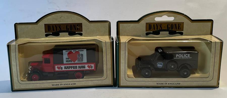 A pair of Lledo days gone die cast models
