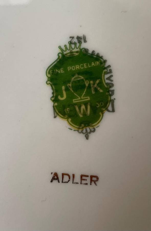 Josef Kuba Bavarian lovers decorative plate