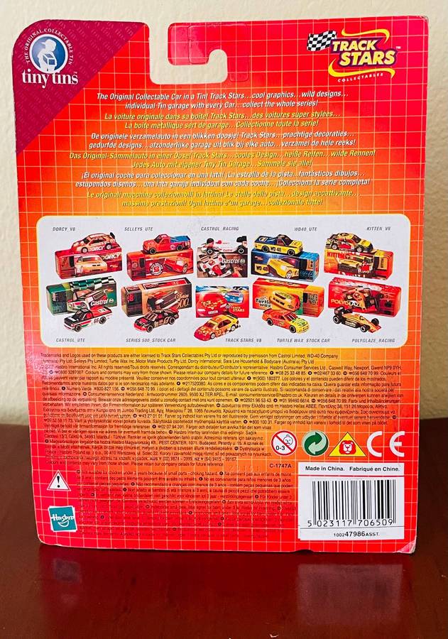 Hasbro 2002 tiny tins track starts series 500 die cast car in original packaging
