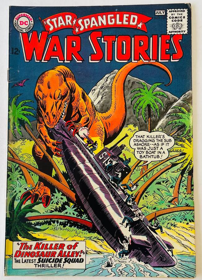 DC Comics Star Spangled war stories # 121 published July 1965 The killer of dinosaur alley