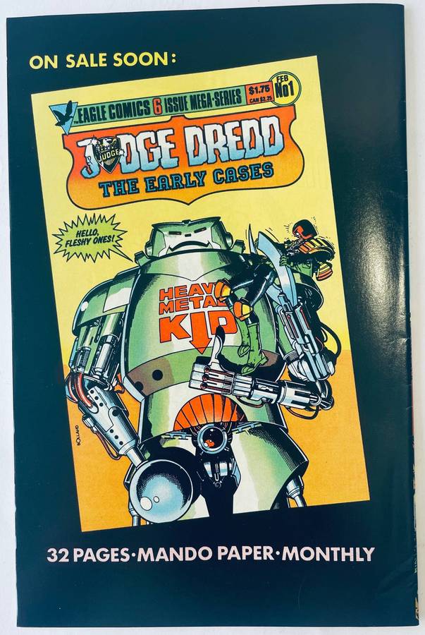 Eagle Comics Strontium dog number 1 of a 4 issue series published December 1985