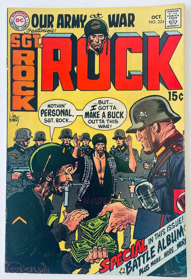 DC Comics our army at war featuring SGT Rock #224 published in October 1970