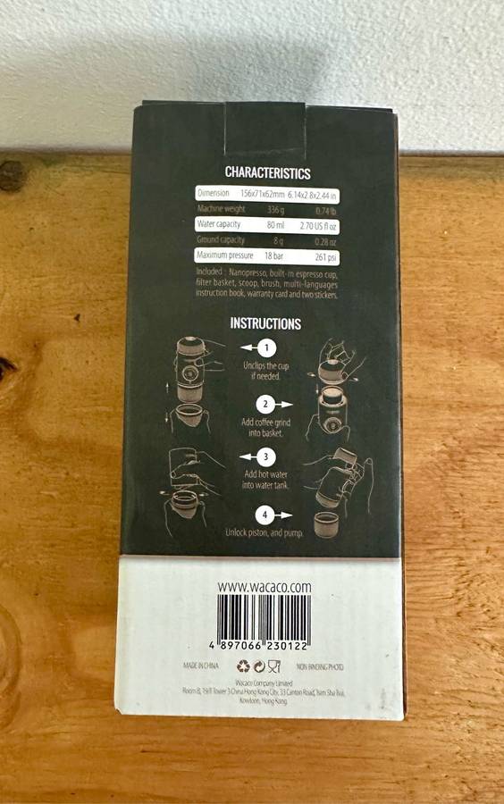 Wacaco Nanopresso Portable Espresso Maker