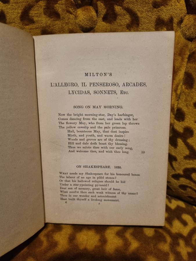 Milton - Lycidas, Sonnets