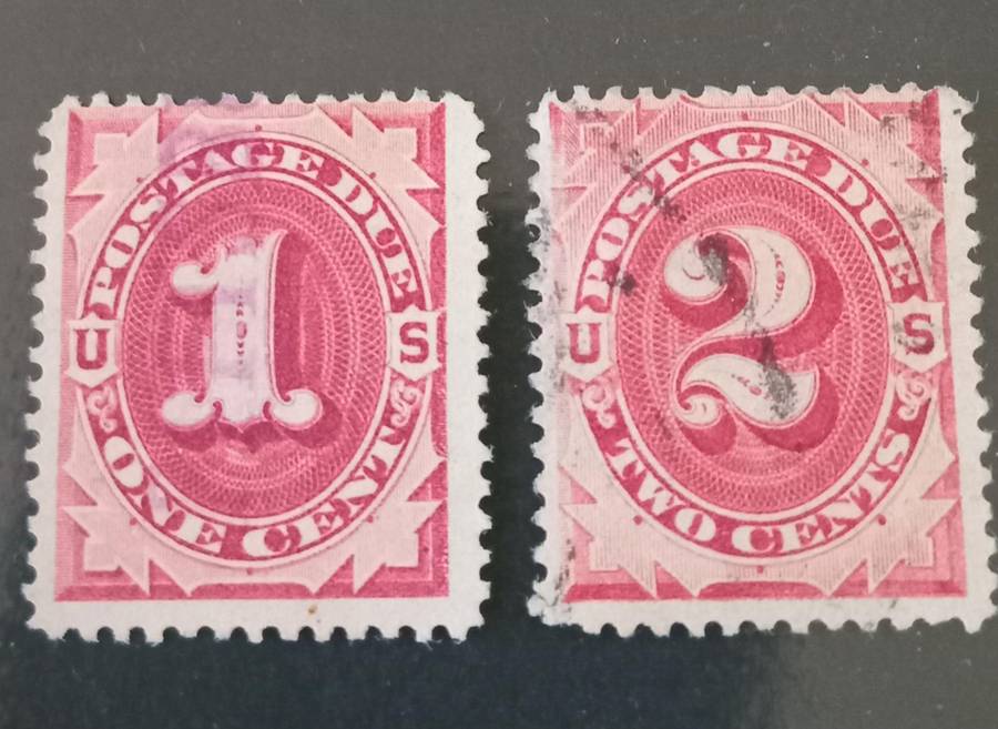 USA 1884 Scott #J15-16 Postage Dues with light cancels