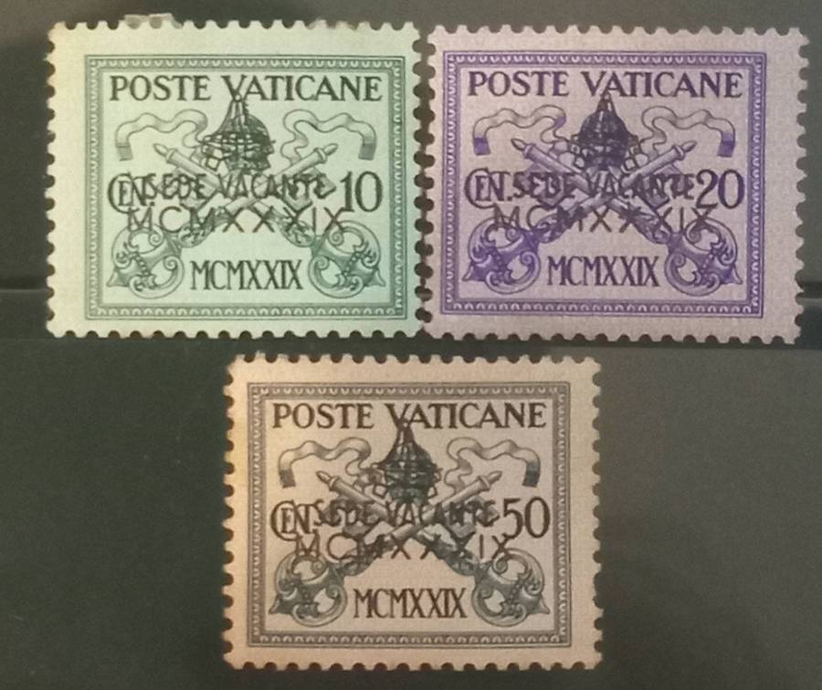 Vatican 1939 Interregnum Sede Vacante ovpt, Scarce, MH CV R1200+
