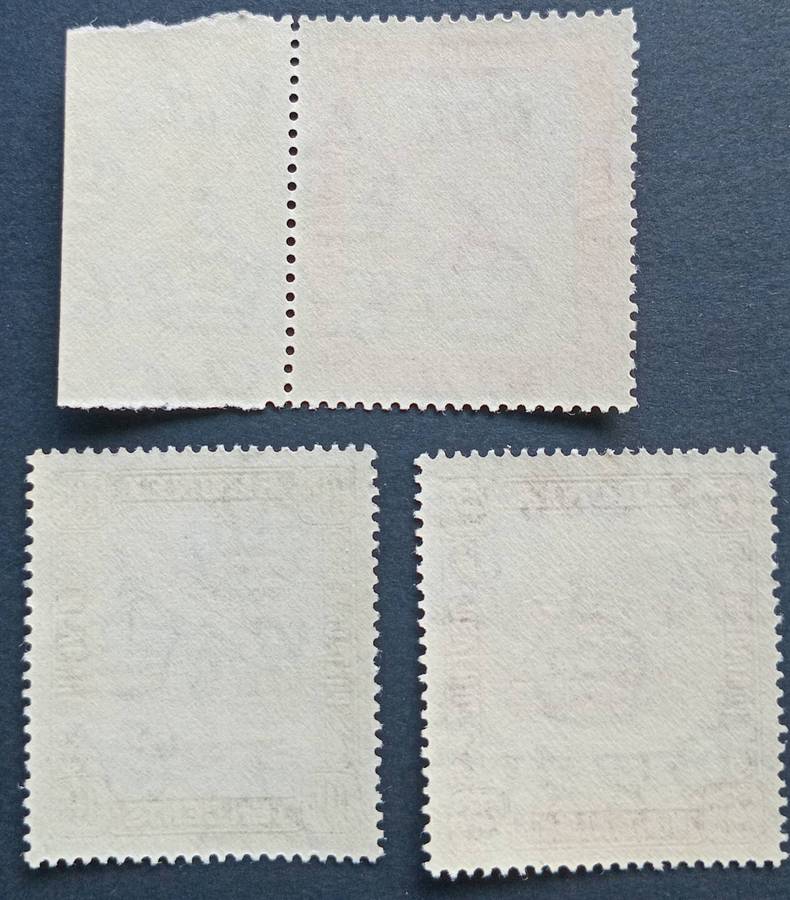 BRUNEI 1931 8c(p13)+10c & 25c View on Brunei River MNH CV R2000+